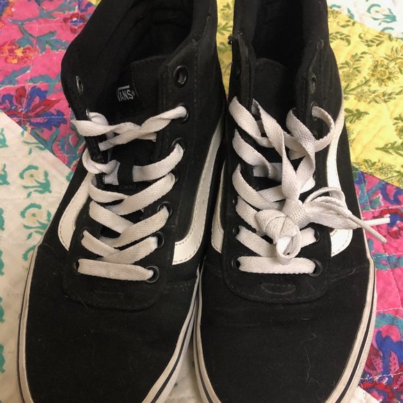 SK8-HI TAPERED CANVAS SHOE Women's Size 7 Black and White - Picture 1 of 4